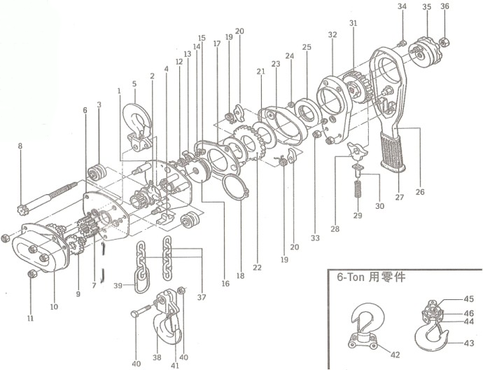 手扳葫芦各部件名称